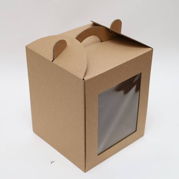 Коробки для пасок коричн. с окном