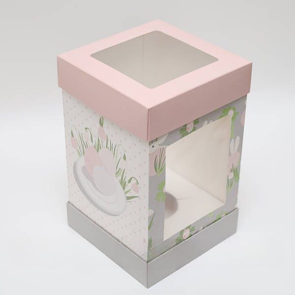 Коробки для куличей с принтом